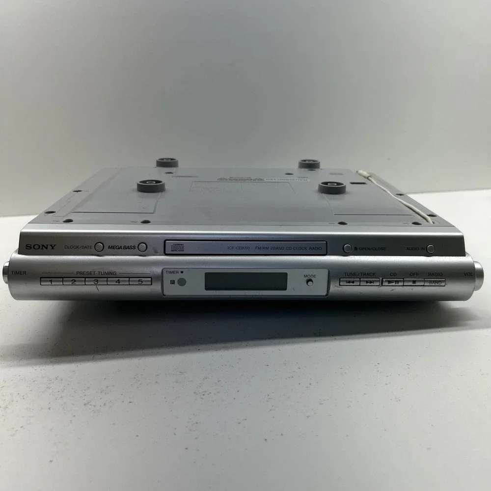 Sony ICF-CDK50 Under Cabinet Kitchen Radio/CD Player Works *No Mounts* No Remote